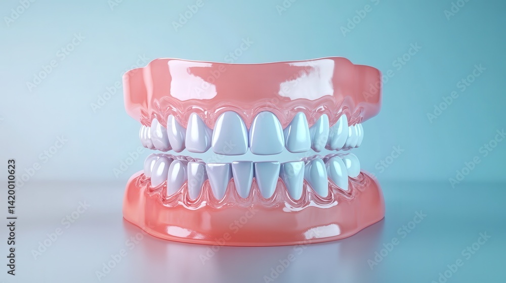 Obraz premium orthodontic treatment inscription title on dental background