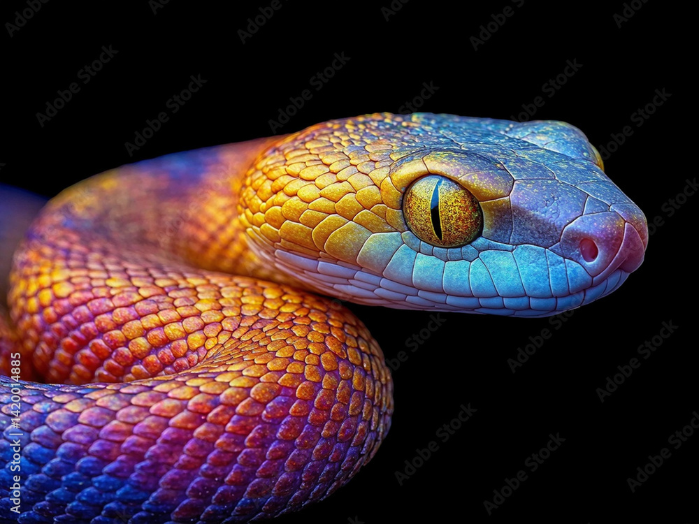 Fototapeta premium Rainbow Serpent: The Spectrum of Life.