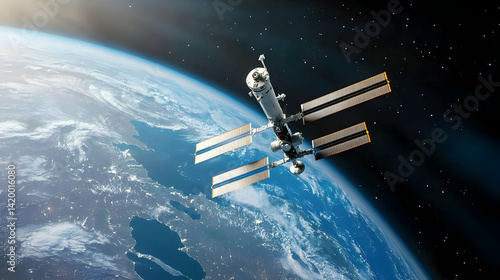 International Space Station Orbiting Earth