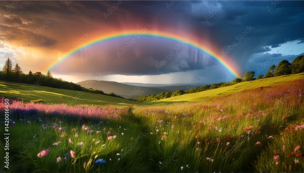 Obraz premium Nature�fs wonders revealed after a gentle shower.