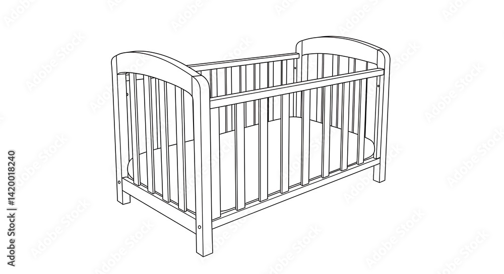 Baby Crib with Slats Design Baby Crib with Slats Design