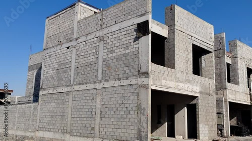 Wallpaper Mural Under Construction House Or Villa's,villa's With Concreate Block Or Bricks.
Exterior View Of 02 Story Under Construction House With Modern Design.
In Complete Villa's, Home Or House full Structure Torontodigital.ca