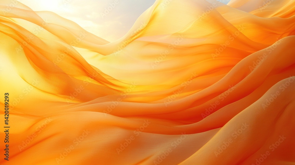 custom made wallpaper toronto digitalVibrant orange fabric undulates softly in the warm sunset glow