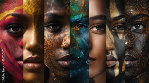 World day as diverse cultures and multiculturalism society and international tolerance celebration of global diversity and african american asian and caucasian culture integration and pride as a mult