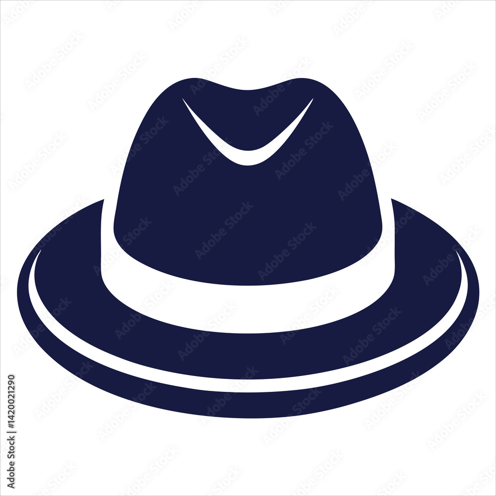 silhouette hat on white background silhouette hat on white background