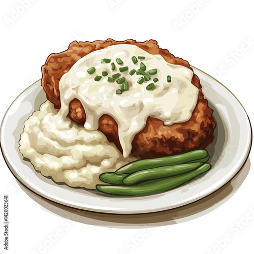 Country-Fried Steak with Gravy and Classic Sides