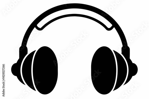 Ear Protection Earmuffs Silhouette Vector Illustration