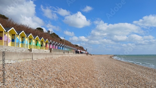 Fotografie Beach huts in Folkestone
