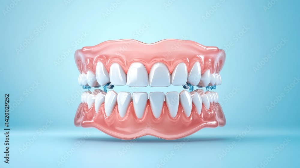 Obraz premium orthodontic treatment inscription title on dental background