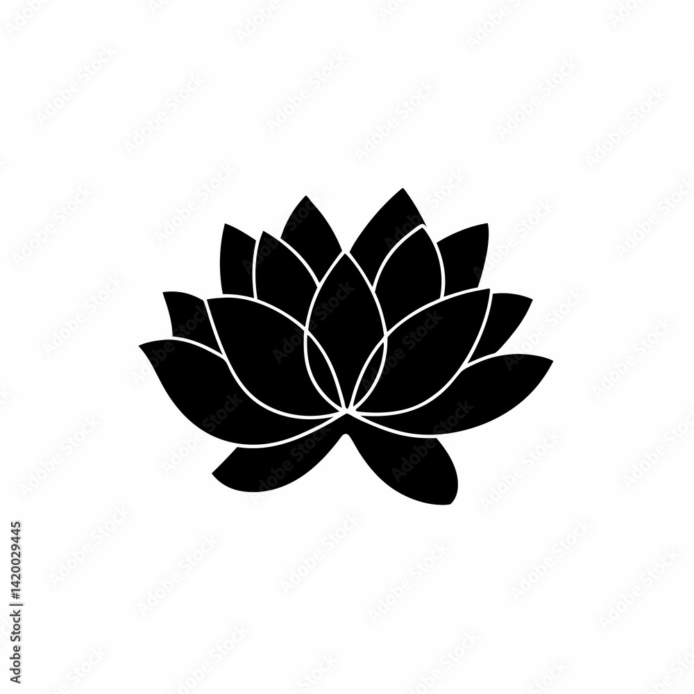 Obraz premium creative details Blooming flower icon Vector Illustration