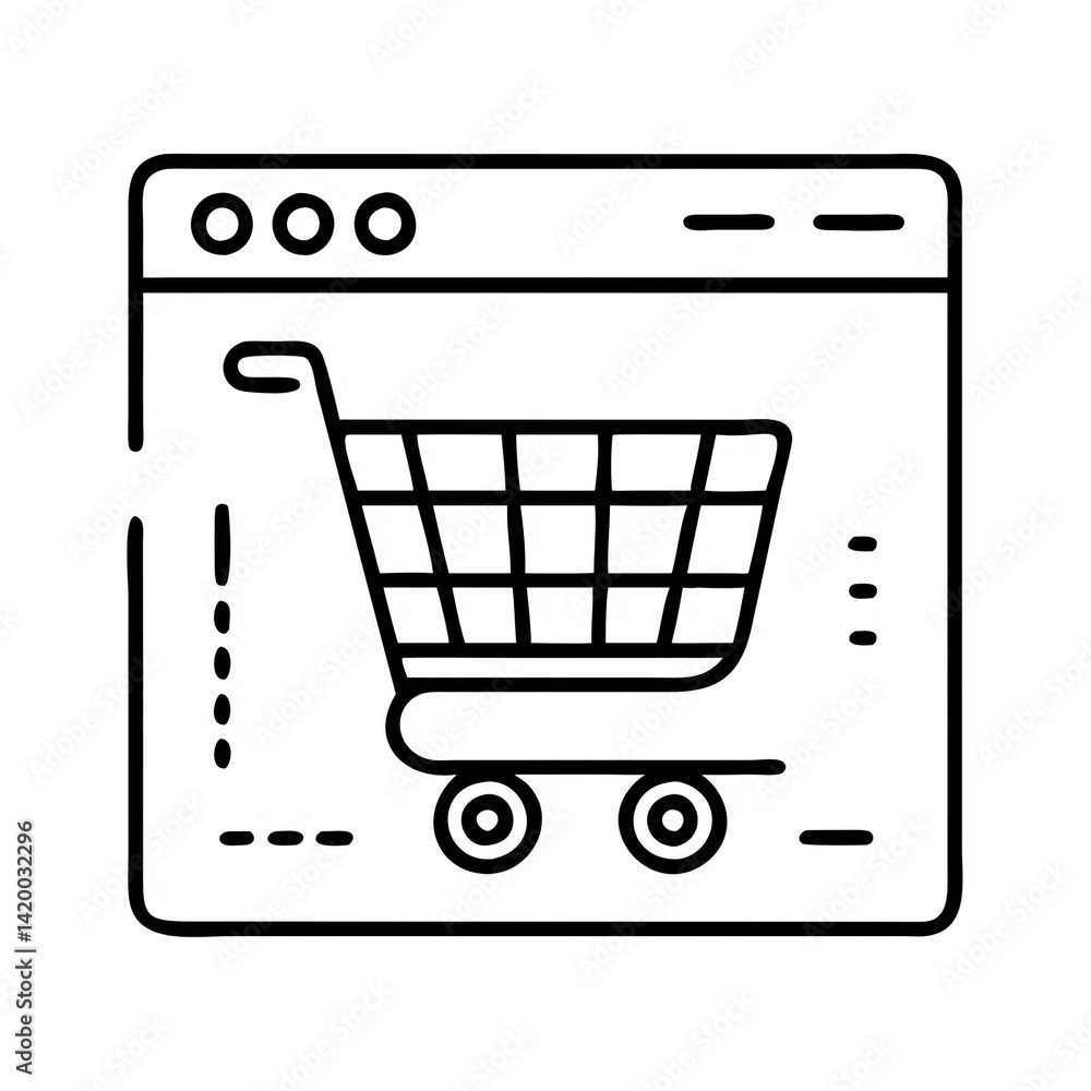 Shopping Cart Outline Icon Shopping Cart Outline Icon