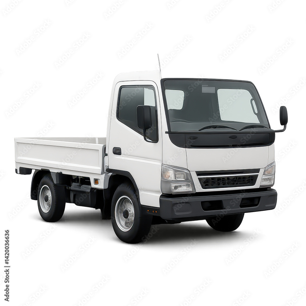 Simple White Truck Cutout for Display Purposes in Digital Projects Simple White Truck Cutout for Display Purposes in Digital Projects