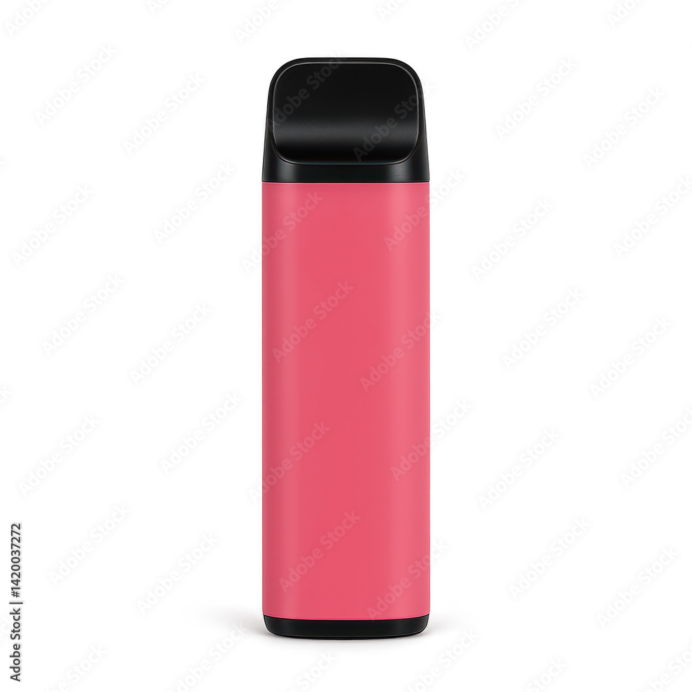 Minimalist Design of a Pink Vape Device with Smooth Cutout Shape