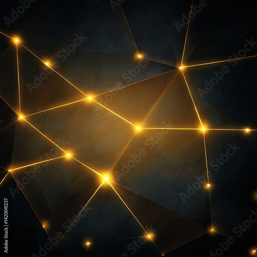Constellation Network Illuminating Interconnected Digital Data Points on Dark Textured Canvas Backdrop.