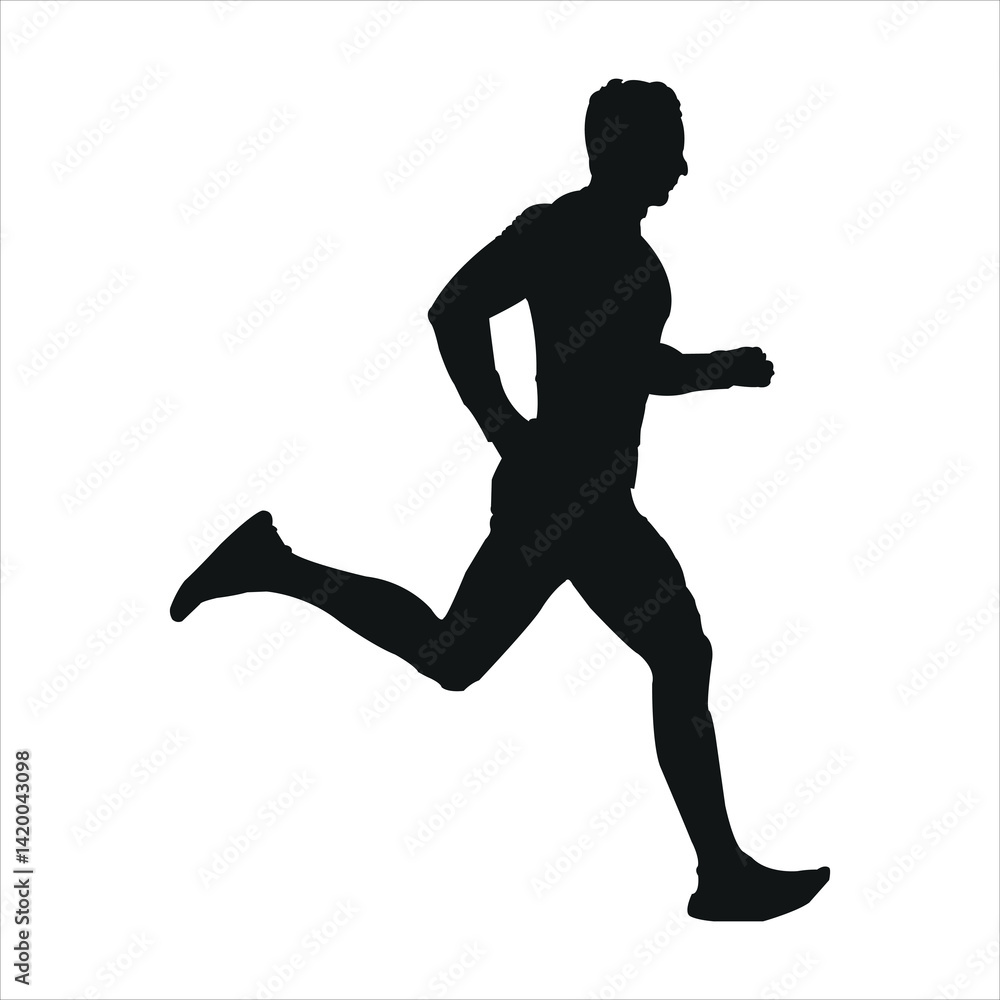 jogging silhouette of a man jogging silhouette of a man