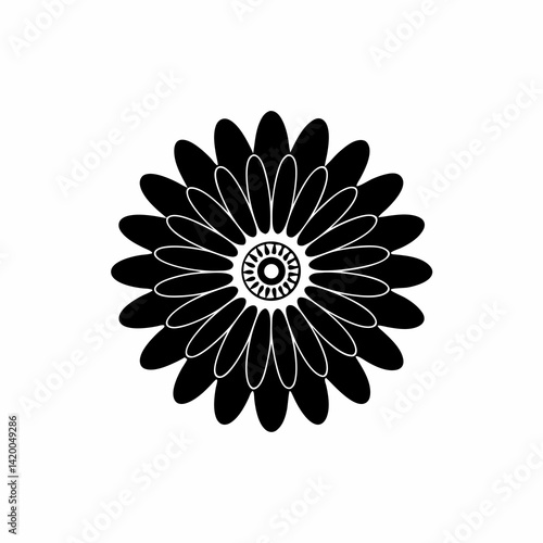 creative details  Daisy flower icon Vector Illustration 