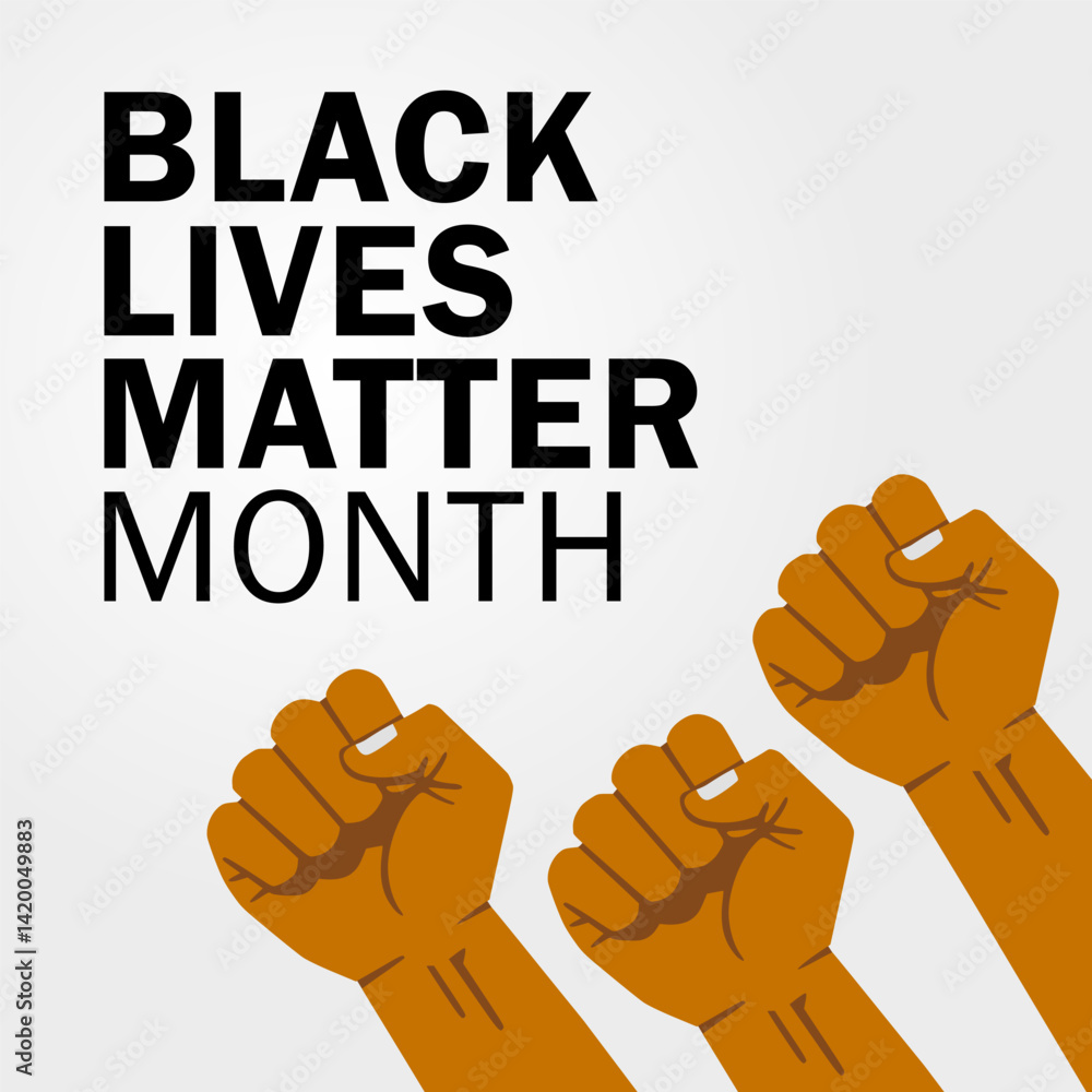 Vector graphic of Black Lives Matter Month for Black Lives Matter Month celebration. Vector graphic of Black Lives Matter Month for Black Lives Matter Month celebration.