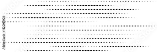 Set of halftone dots gradient pattern texture isolated on white background. Straight dotted spots using halftone circle dot raster texture. Vector blot half tone collection.