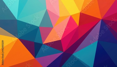 Geometric abstract shapes, vibrant color blocks, color, trendy