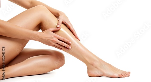 Female legs in a seated position