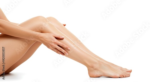 Female legs in a seated position