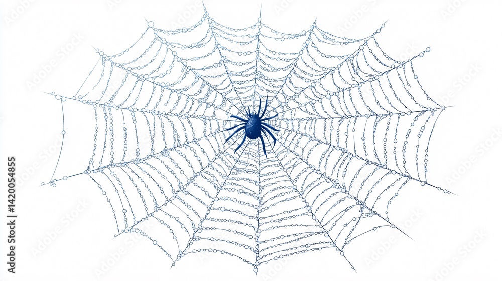 Fototapeta premium Professional Spider Web Vector Illustration Design for Graphic Design Projects