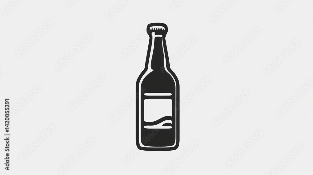 Dark Beer Bottle Graphic Dark Beer Bottle Graphic