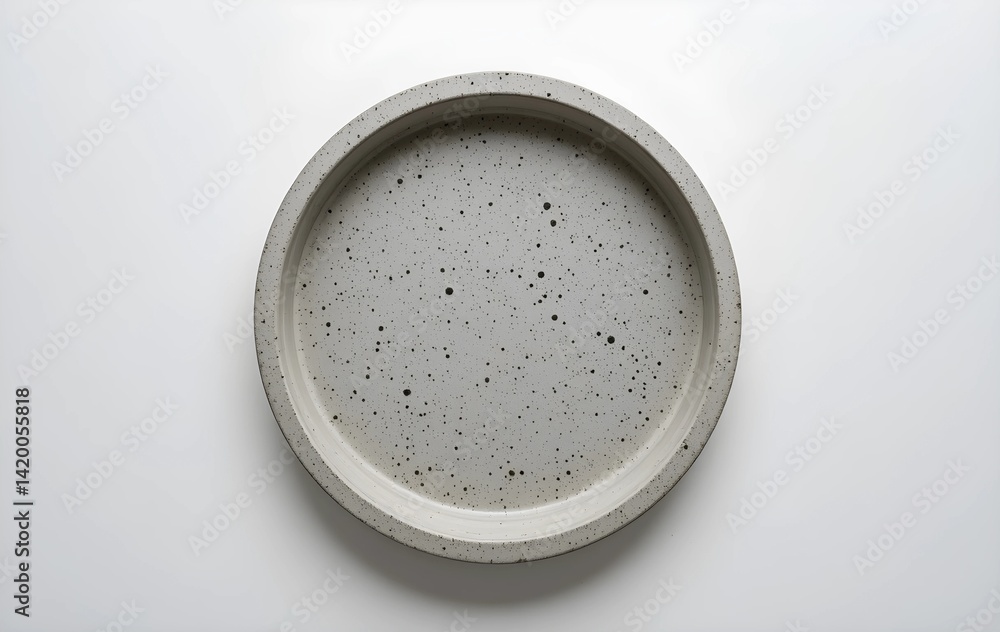 Round concrete tray on white background, Round concrete grey plate
Round concrete tray on white background, Round concrete grey plate