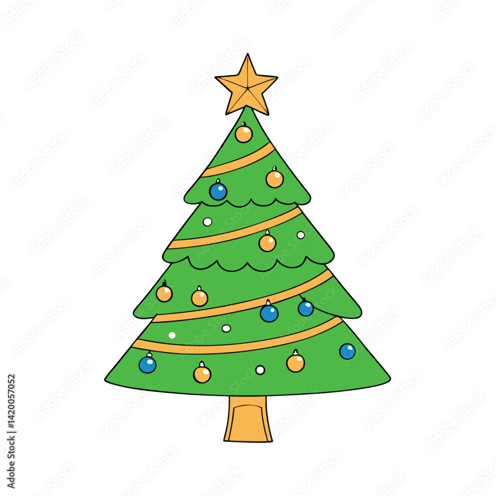 christmas tree vector illustration christmas tree vector illustration