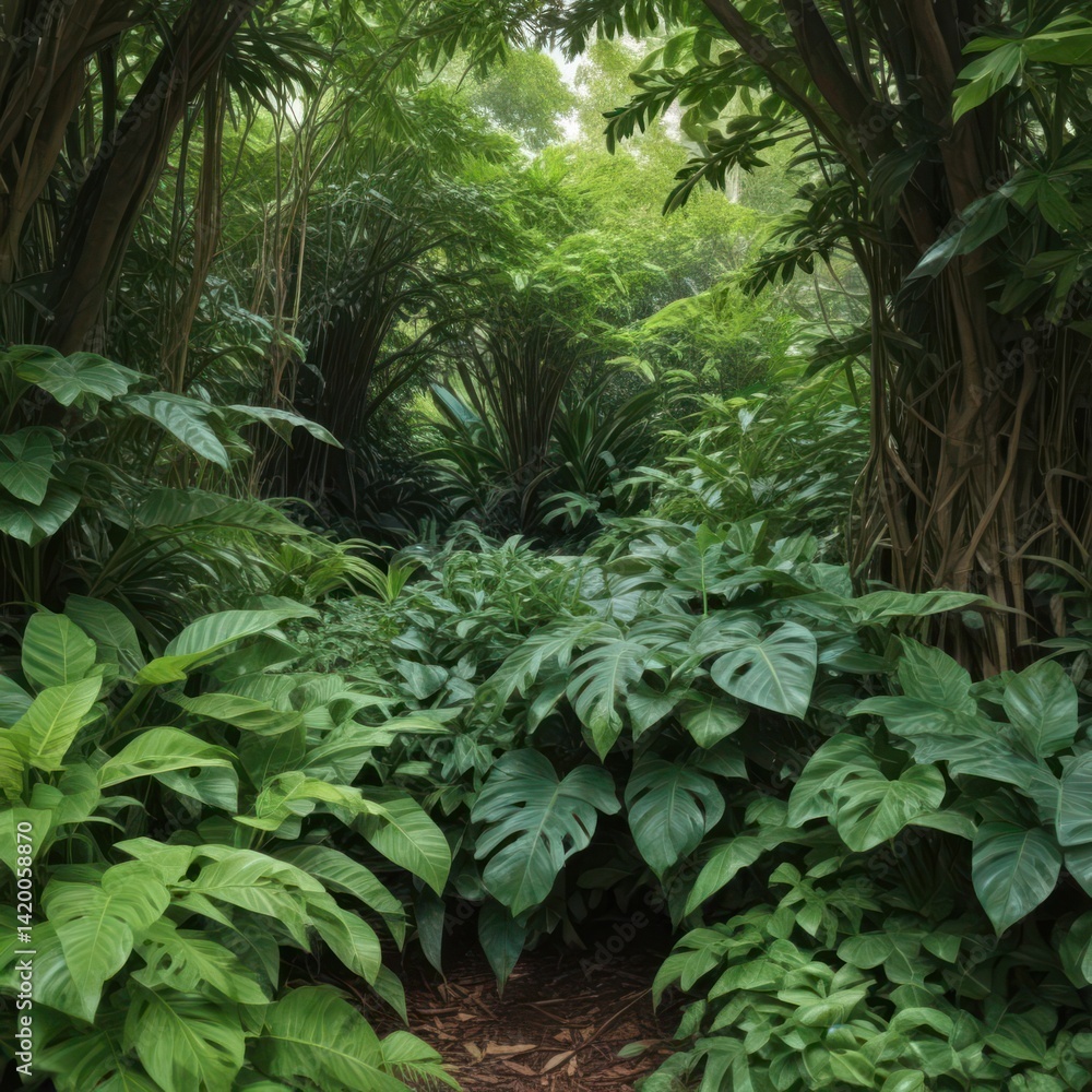 Fototapeta premium fern in the garden, fern in the jungle, fern in the forest