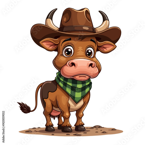 Cute highland cows funny vector white background
