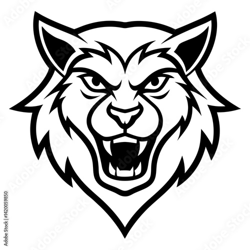 This is a bold and fierce animal tattoo mascot logo—perfect for sports teams, clubs, gaming avatars, or merchandise branding.