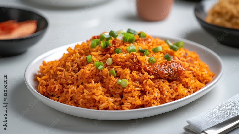 Colorful Plate of Rice and Fresh Vegetables Highlighting Healthy Eating Colorful Plate of Rice and Fresh Vegetables Highlighting Healthy Eating