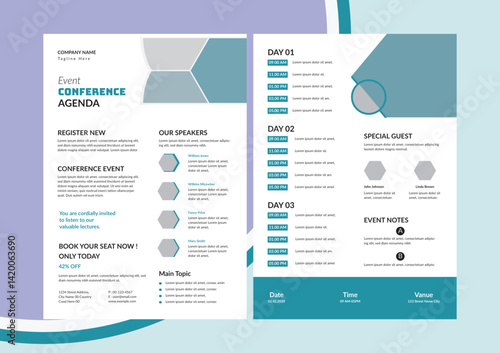 Modern Event Conference Agenda