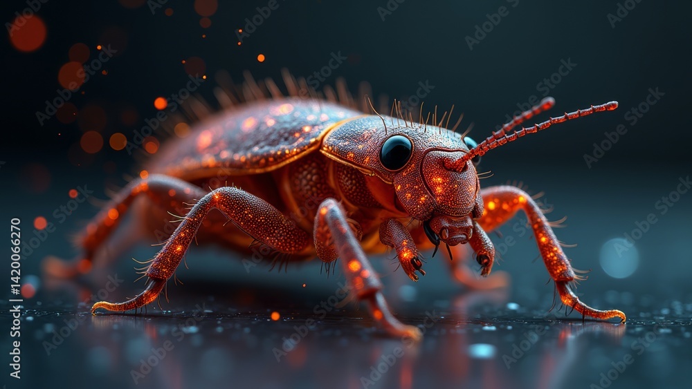 Fototapeta premium Close up shot of the red crab