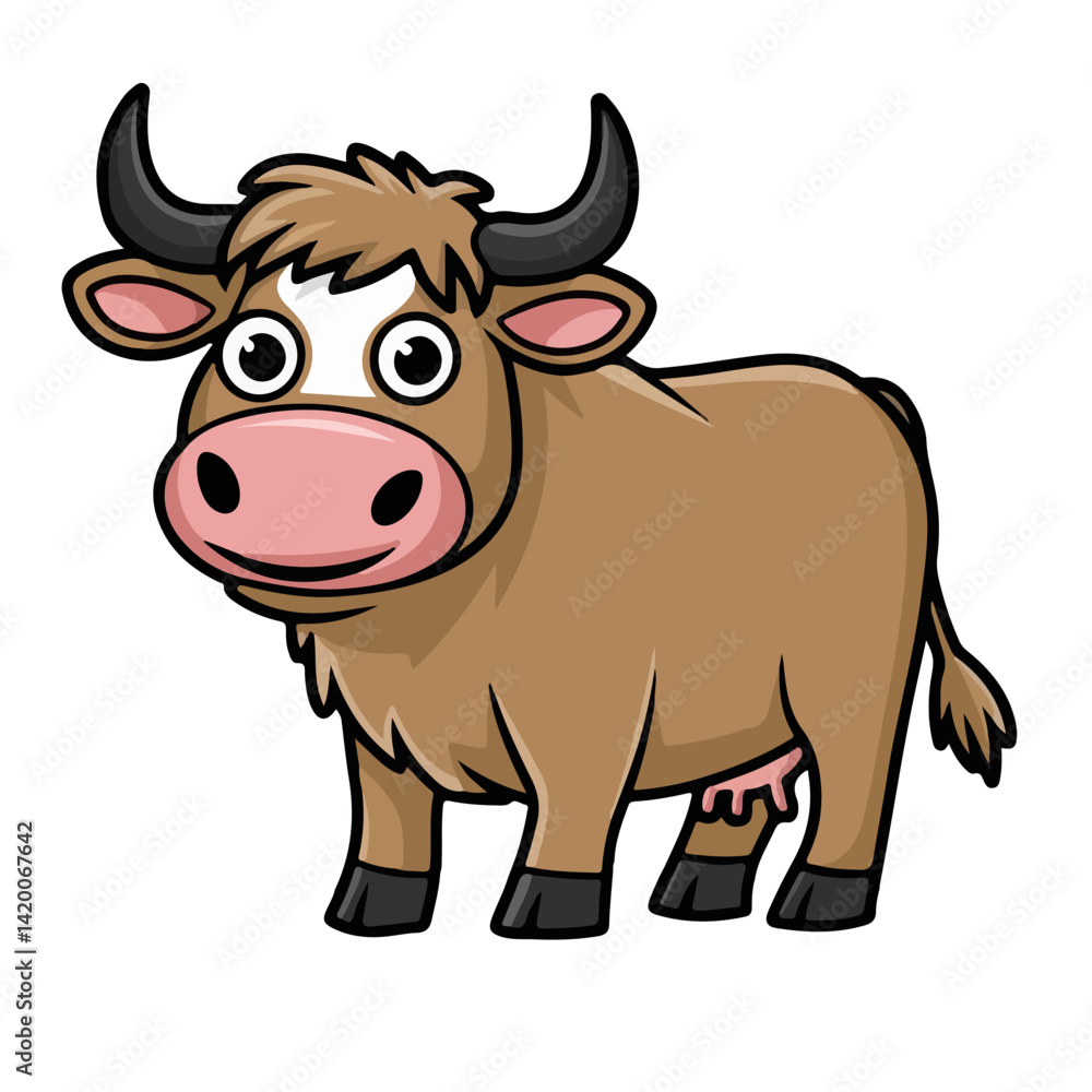 Cute highland cows funny vector white background
Cute highland cows funny vector white background