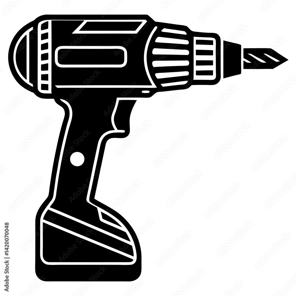 Drill Vector Illustration – AI Graphic Design File with White Background | Microstock Ready Drill Vector Illustration – AI Graphic Design File with White Background | Microstock Ready