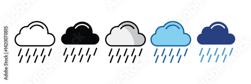 Rain  Icon Element For Design