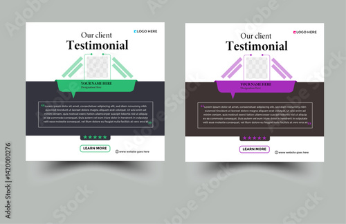 creative testimonial design
