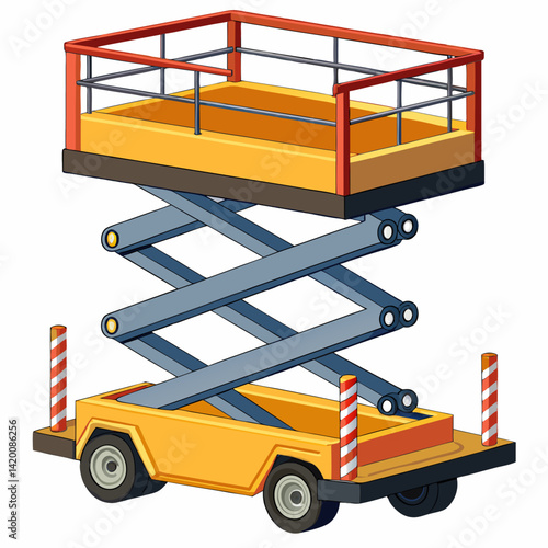 Scissor Lift Machine Isolated