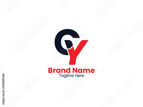 Creative modern initial letter CY logo vector