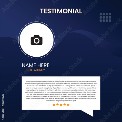 Modern Testimonial Design Template | Client Feedback Quote Box Layout