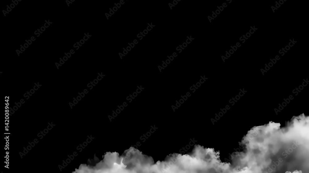 Abstract smoky cloud formation animated overlay, transparent 4K video, alpha channel, ProRes 4444 Abstract smoky cloud formation animated overlay, transparent 4K video, alpha channel, ProRes 4444