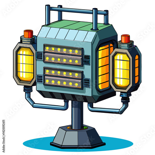 Industrial Lighting Unit white background