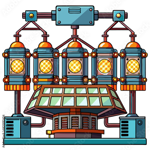Industrial Lighting Unit white background
