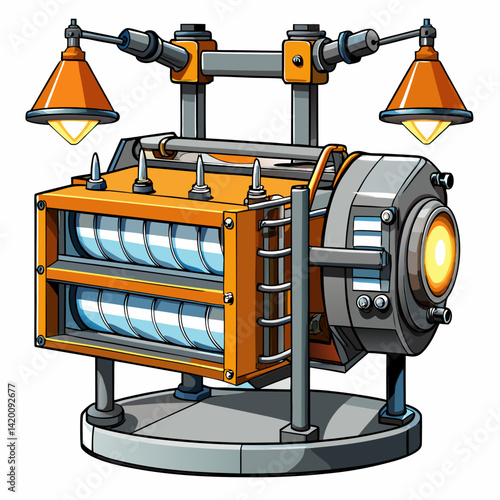 Industrial Lighting Unit white background