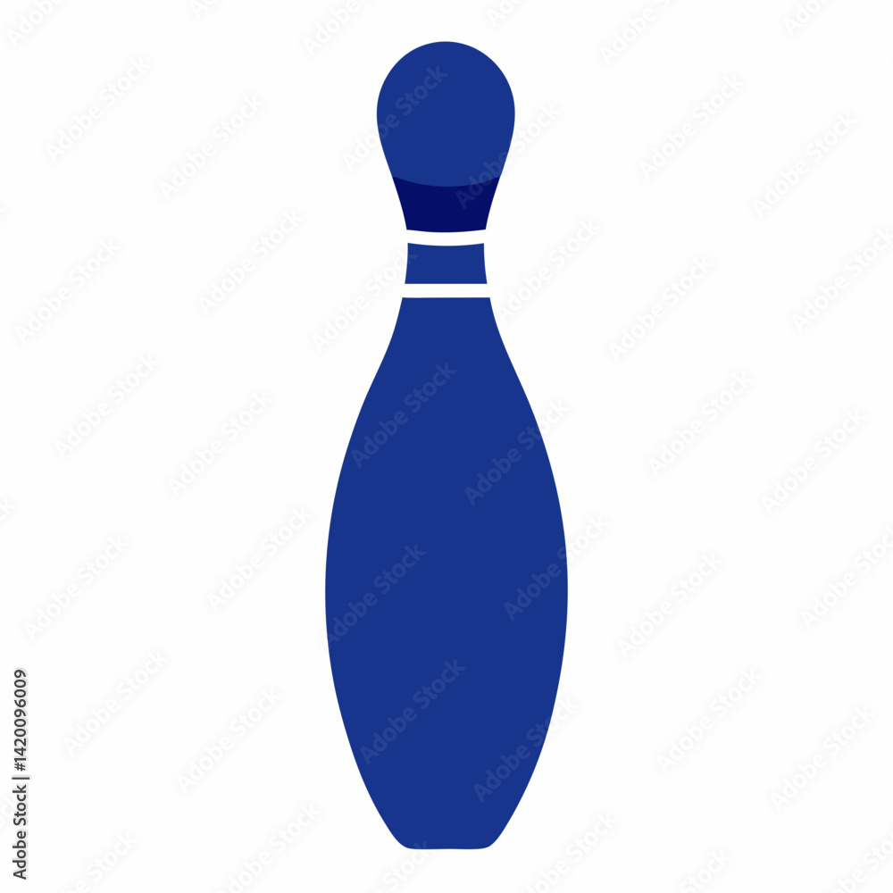 Bowling pin vector silhouette illustration isolated on white background Bowling pin vector silhouette illustration isolated on white background