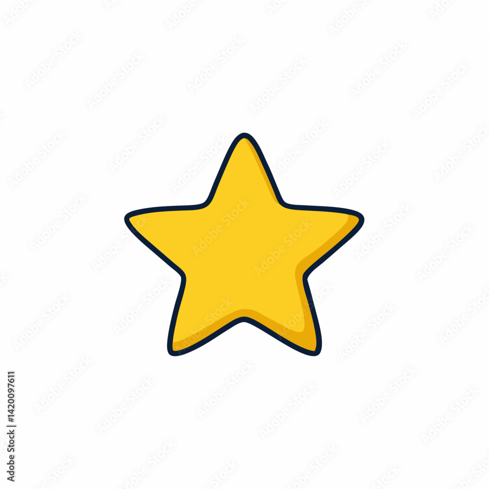 Obraz premium golden star isolated on white background