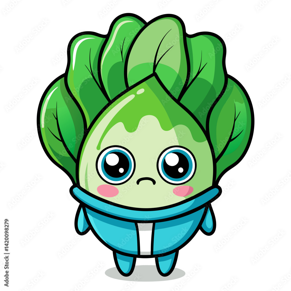 Fototapeta premium Vibrant Bok Choy Illustration for Fun Cooking