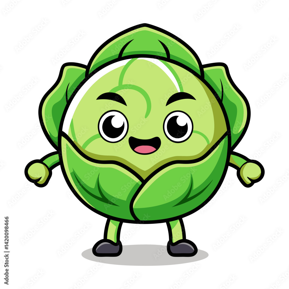 Fototapeta premium Vibrant Brussels Sprouts Artwork for Food Lovers